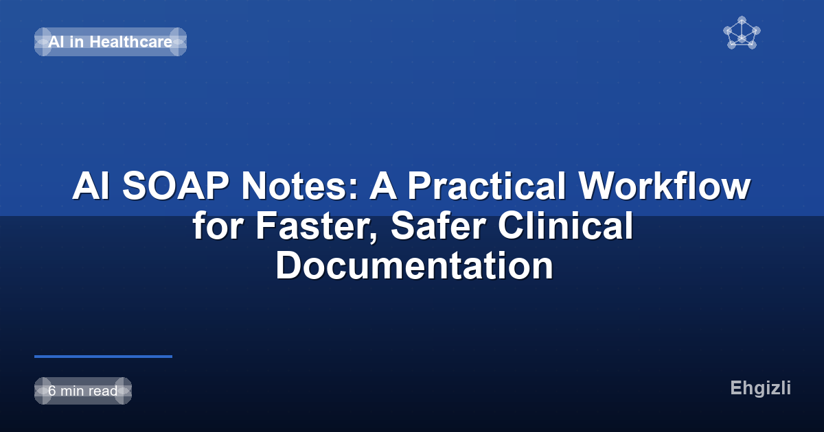 AI SOAP Notes: A Practical Workflow for Faster, Safer Clinical Documentation